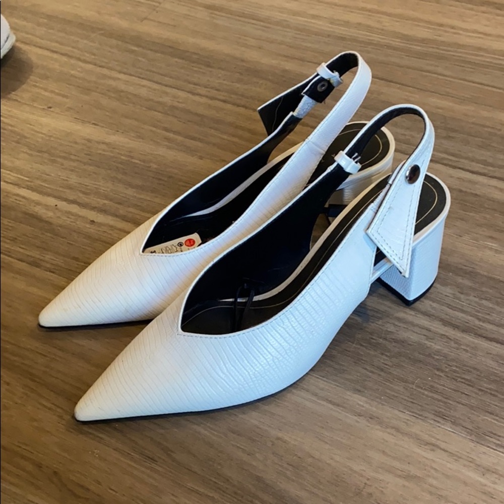 Zara white pumps